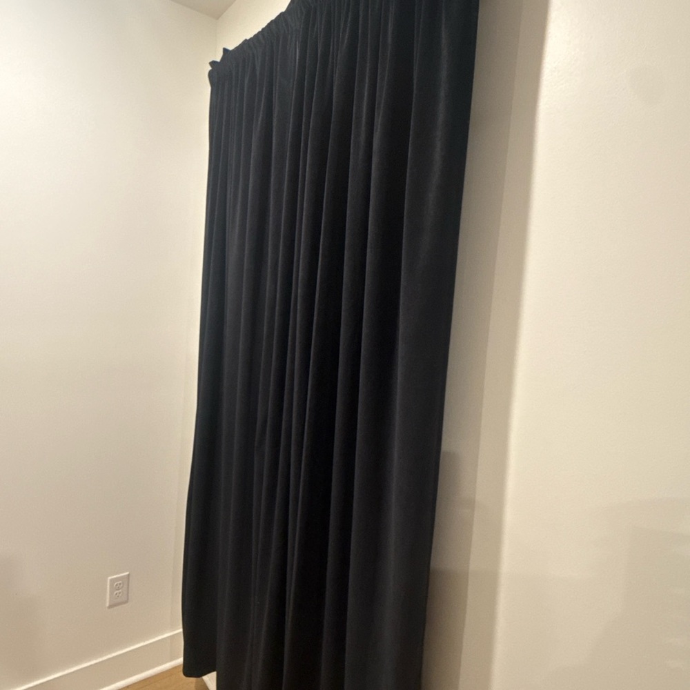 Black velvet curtains